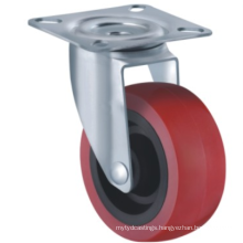 2'' 2.5'' 3'' load 40/50/60KG wheel swivel plate type red PU caster light duty caster